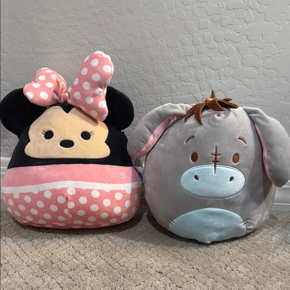 Disney Minnie and Eeyore Plush Duo - Pink and Gray